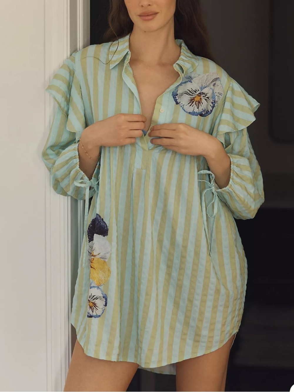 Anthropologie Lyrebird x Nay Bellamy tunic top dress womens small